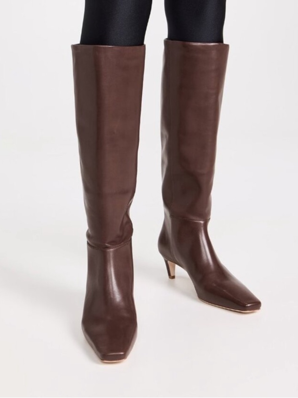 REFORMATION Remy Knee Boots in Brown  8